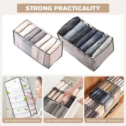 ✨ Space-Saving Wardrobe Organizer 👕 | Foldable & Multi-Compartment Clothing Storage 🏡💖