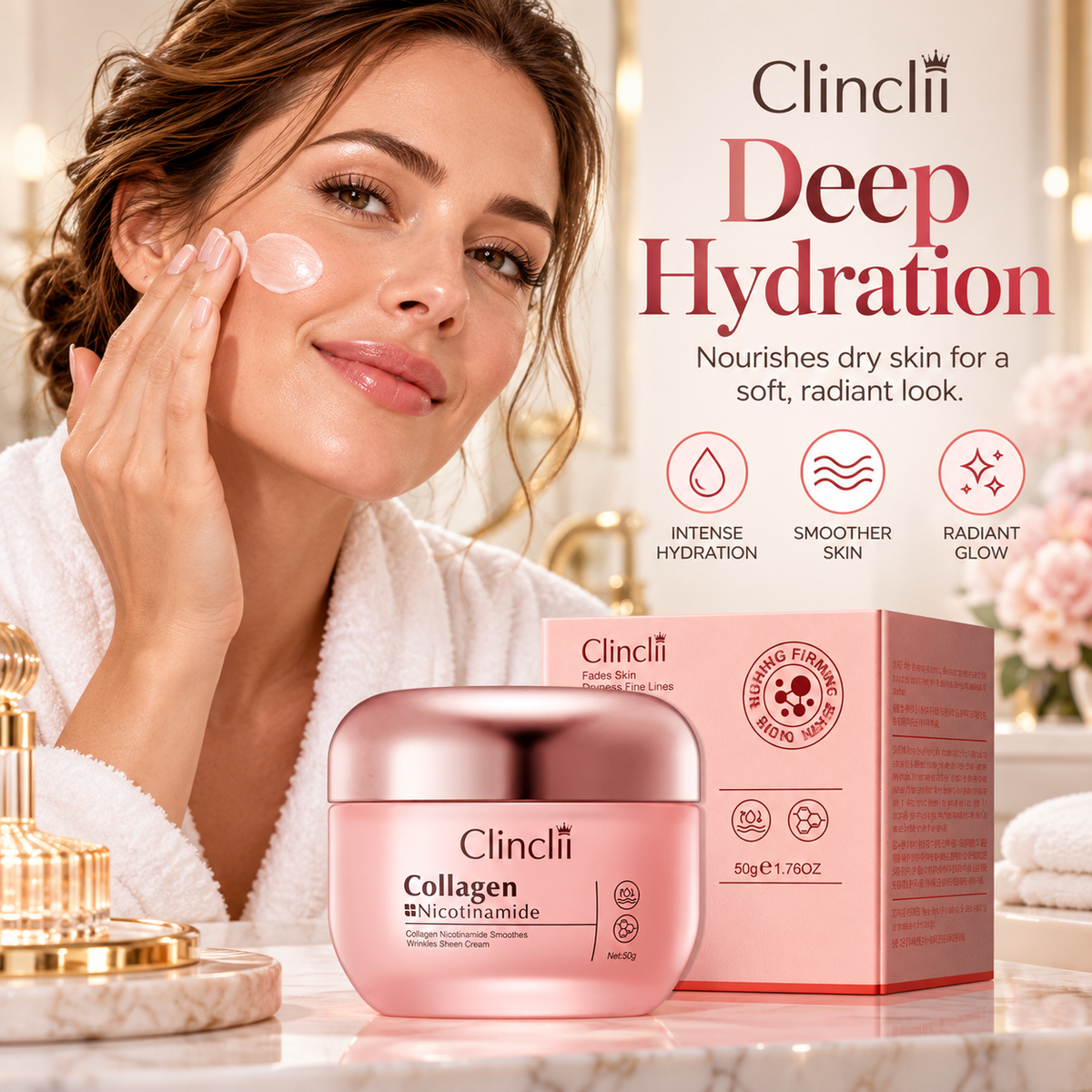 Collagen & Niacinamide Cream|Highly Effective Brightening & Firming|Deep Hydration