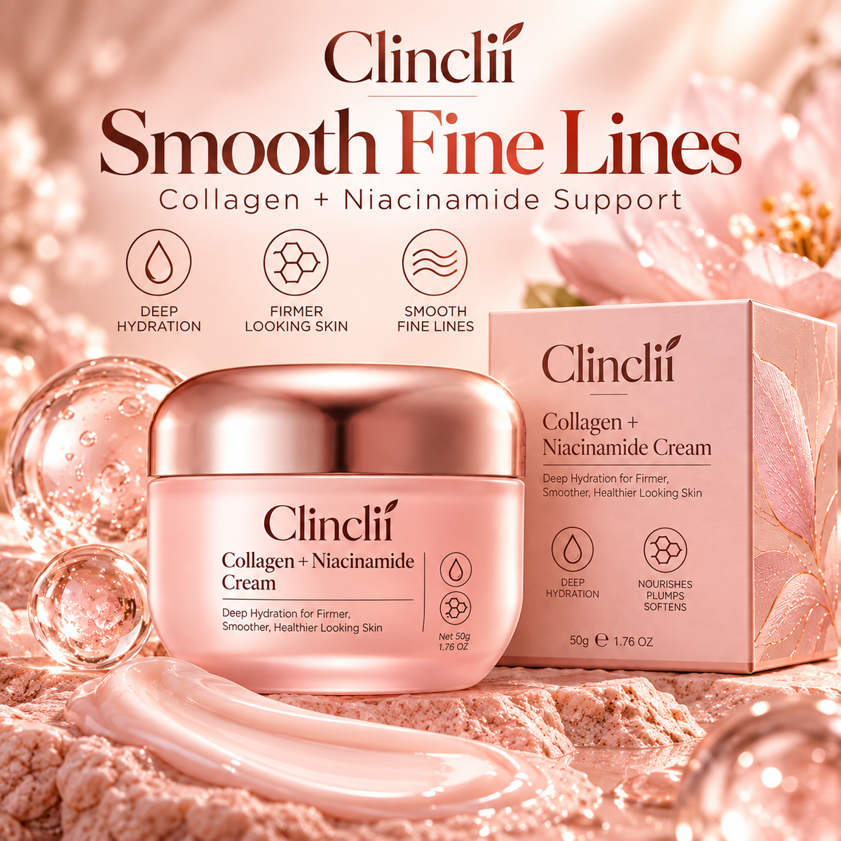 Collagen & Niacinamide Cream|Highly Effective Brightening & Firming|Deep Hydration