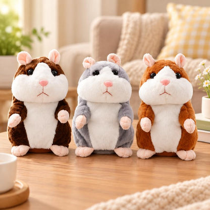 🥳2026 HOT SALE🥳💞50K+ SOLD! 🐹✨Talking Hamster Plush – repeats whatever you say, auto head-shaking, hilarious fun for kids & adults. Perfect gift & pet entertainment! 🎁💚