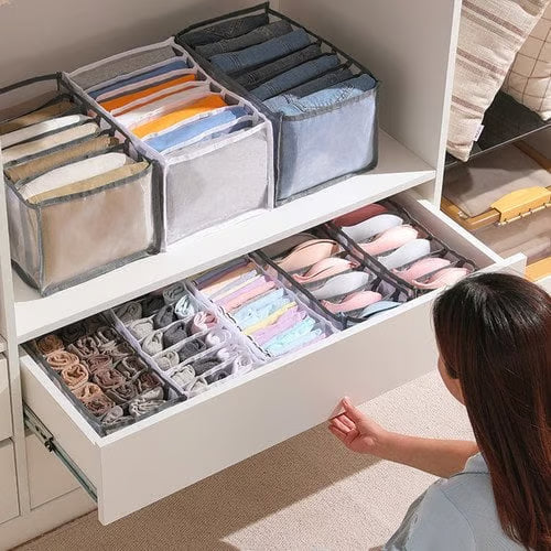 ✨ Space-Saving Wardrobe Organizer 👕 | Foldable & Multi-Compartment Clothing Storage 🏡💖