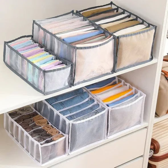 ✨ Space-Saving Wardrobe Organizer 👕 | Foldable & Multi-Compartment Clothing Storage 🏡💖