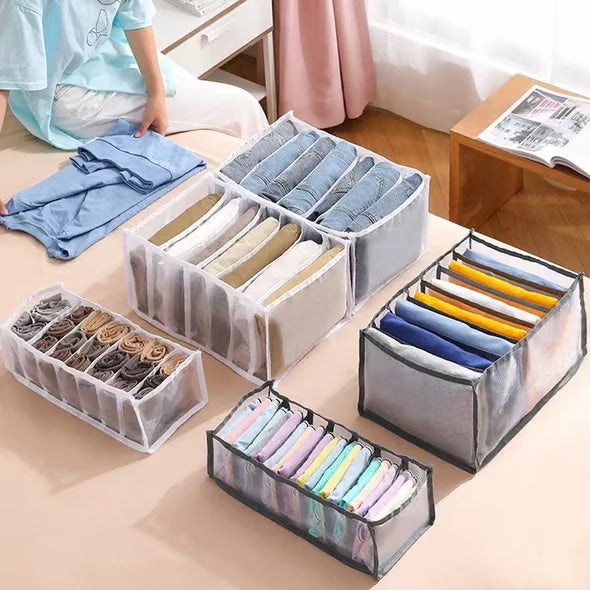 ✨ Space-Saving Wardrobe Organizer 👕 | Foldable & Multi-Compartment Clothing Storage 🏡💖