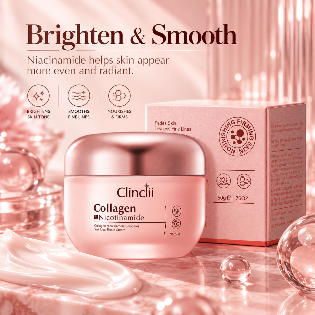 Collagen & Niacinamide Cream|Highly Effective Brightening & Firming|Deep Hydration