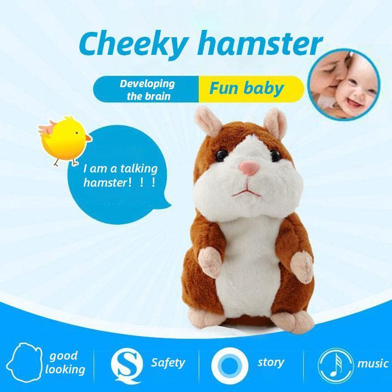 🥳2026 HOT SALE🥳💞50K+ SOLD! 🐹✨Talking Hamster Plush – repeats whatever you say, auto head-shaking, hilarious fun for kids & adults. Perfect gift & pet entertainment! 🎁💚